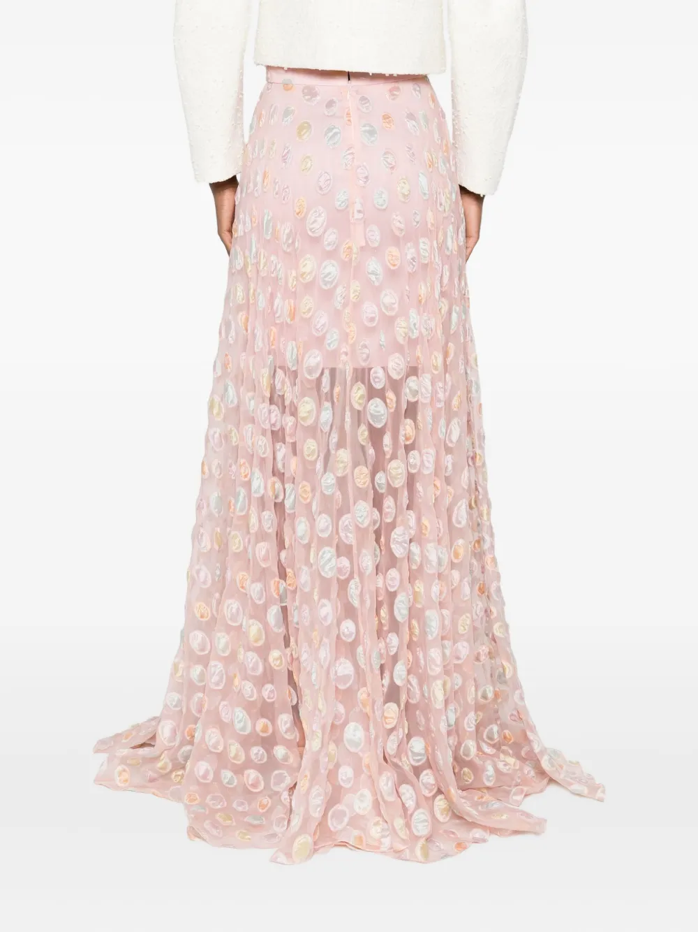 Gemy Maalouf Dot-embellished Skirt In Multi