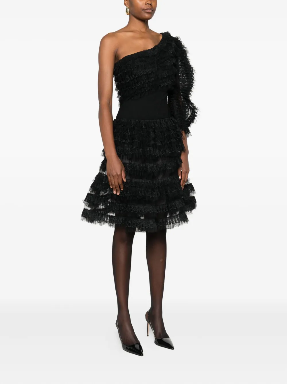 Gemy Maalouf Asymmetrische jurk Zwart