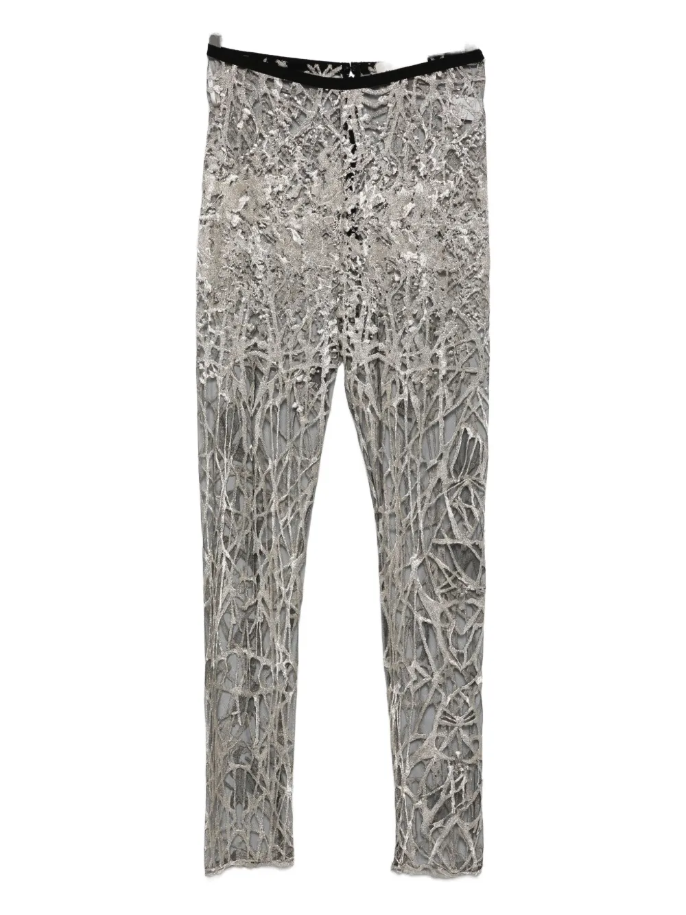 Gemy Maalouf Leggings metallizzati - Argento