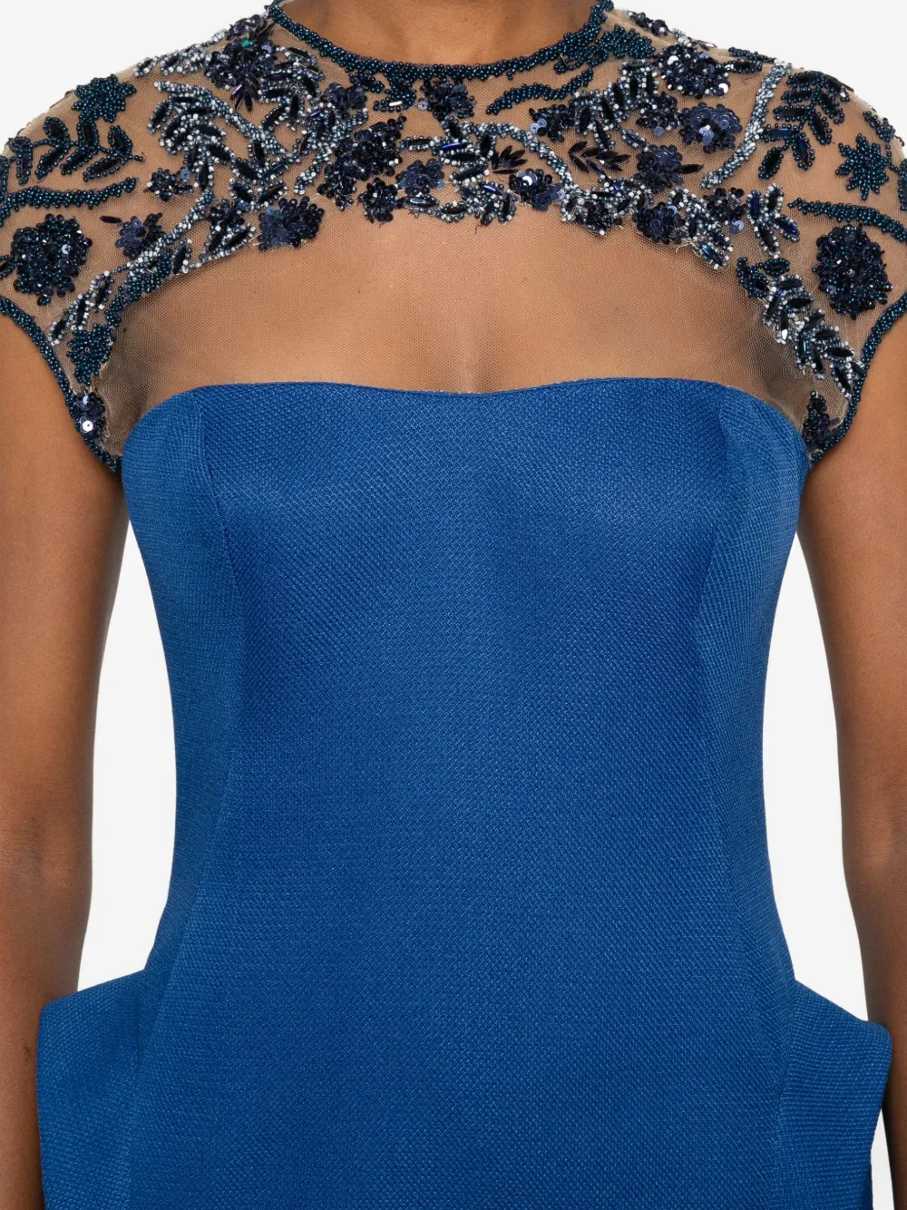 Gemy Maalouf Sequin-embellished Minidress In Blue
