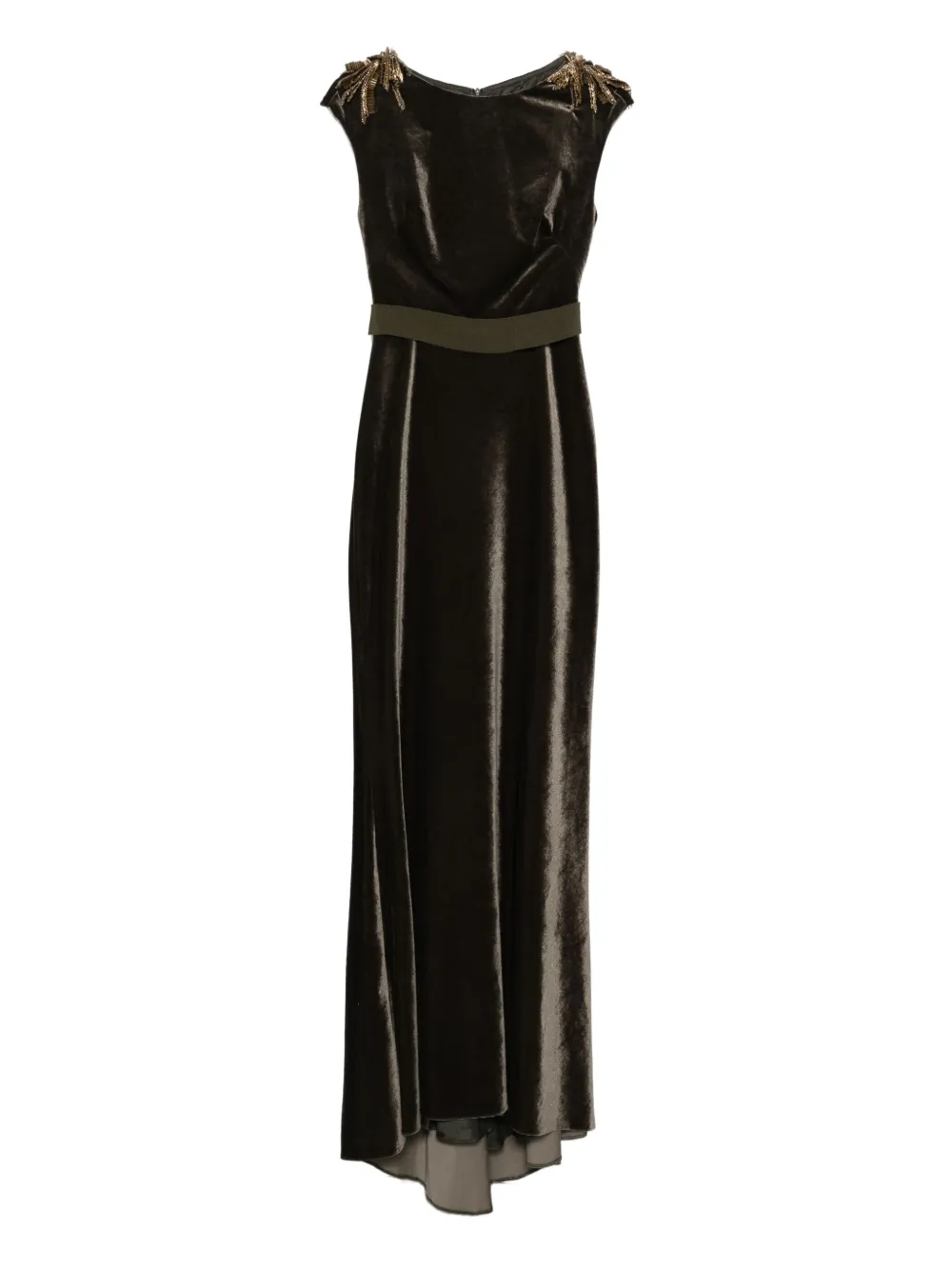 Gemy Maalouf sequin-embellished velvet dress | Green | Image 1