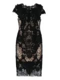 Gemy Maalouf floral-lace mini dress - Black