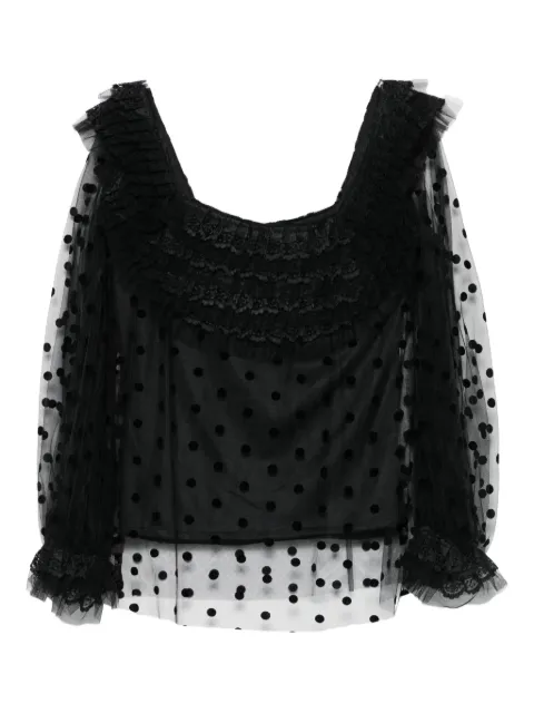 Gemy Maalouf top con estampado de lunares