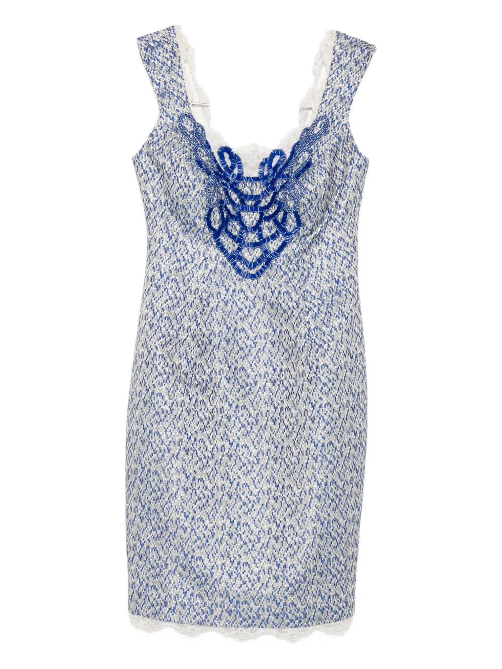 Gemy Maalouf Abito corto con decorazione in pizzo - Bianco