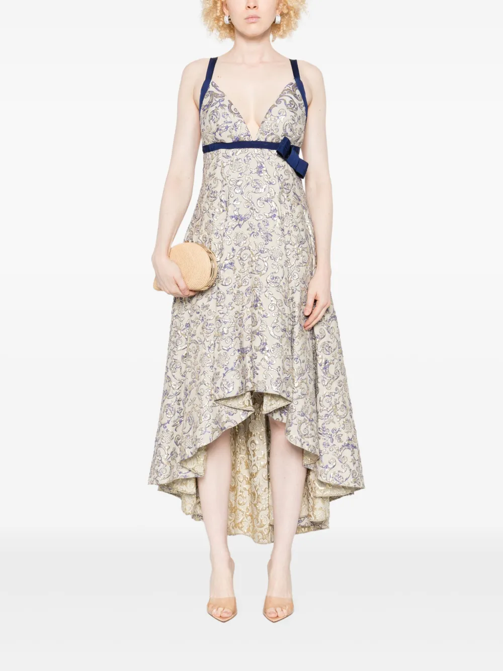 Gemy Maalouf Jurk met paisley-print - Beige
