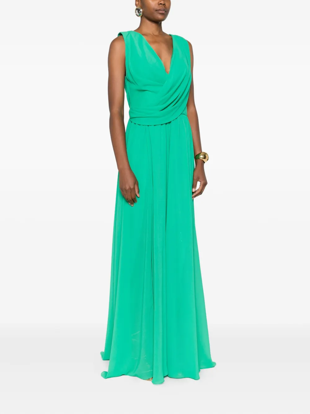 Gemy Maalouf Gedrapeerde mini-jurk Groen