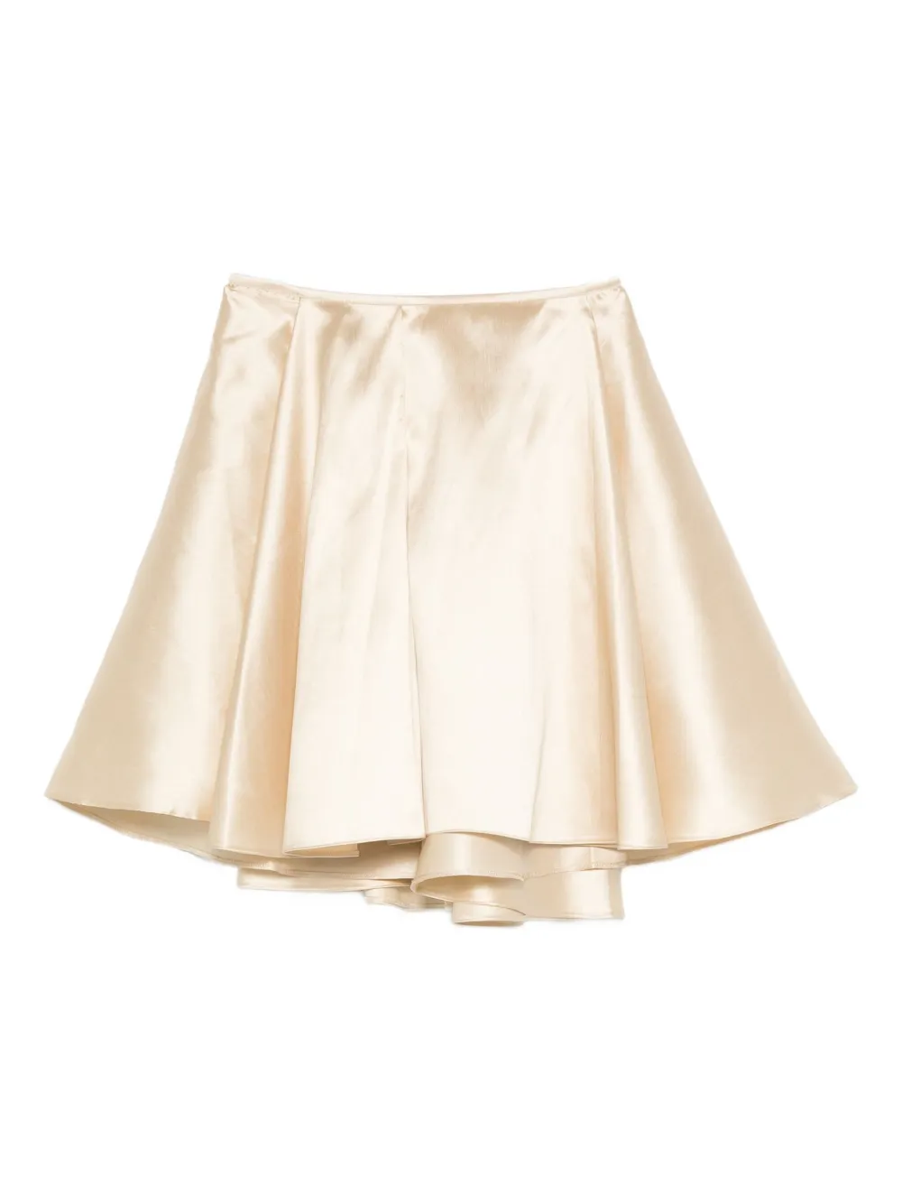 Gemy Maalouf pleated satin mini skirt | Neutrals | Image 1