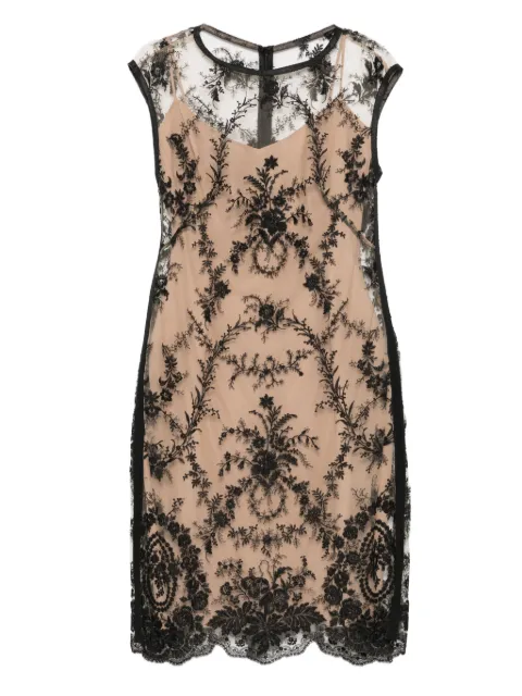 Gemy Maalouf robe courte à fleurs en dentelle