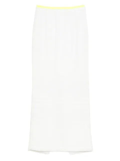 Gemy Maalouf frayed-edges midi skirt