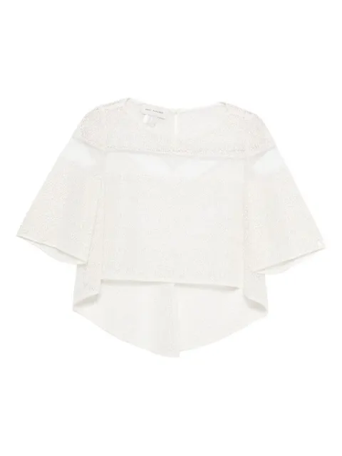 Gemy Maalouf semi-sheer bell-sleeve top