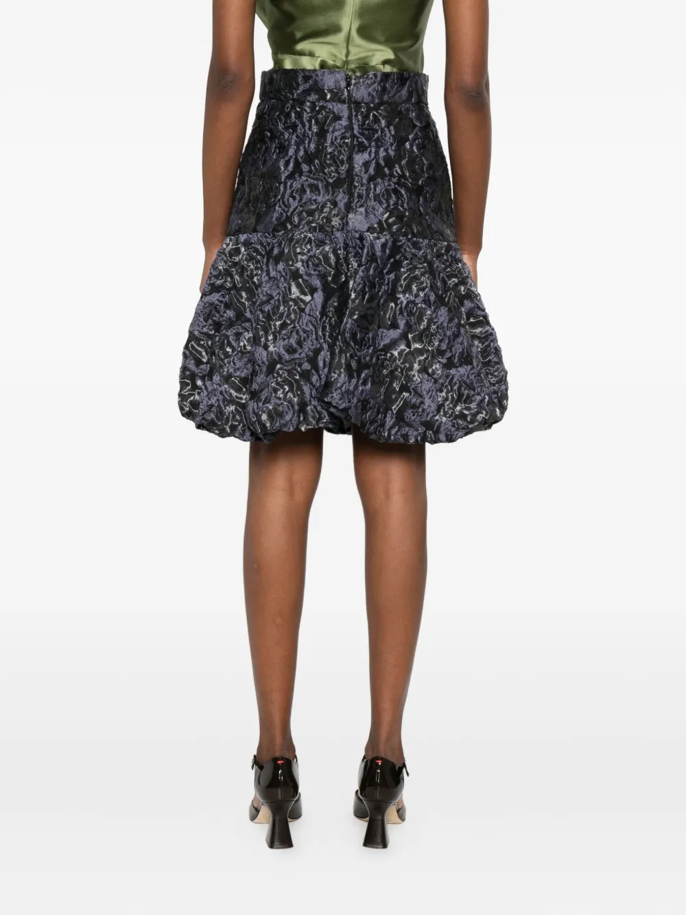 Gemy Maalouf Kokerrok met bloemenprint Blauw