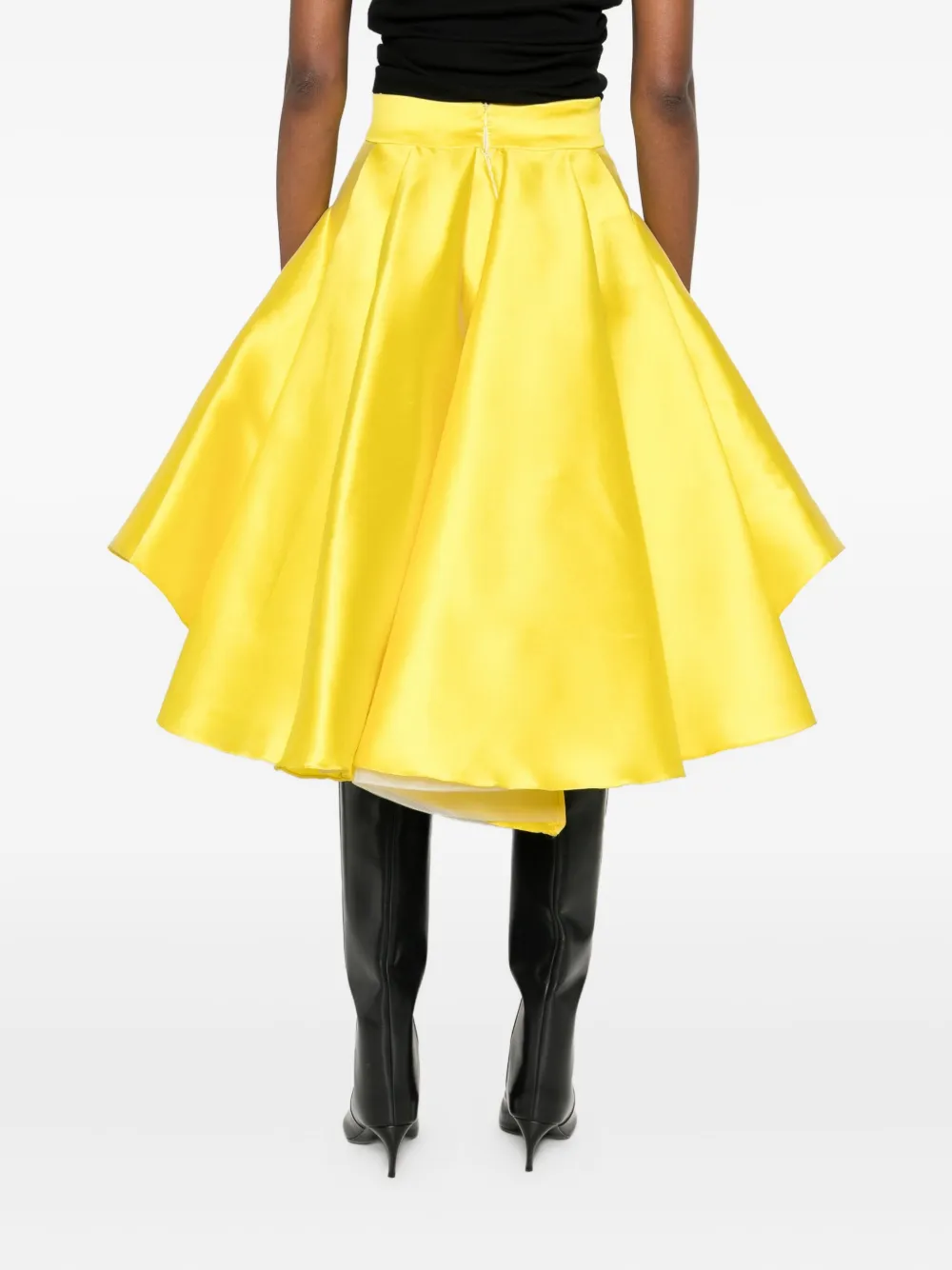 Gemy Maalouf Layered Ruffled Skirt In Yellow