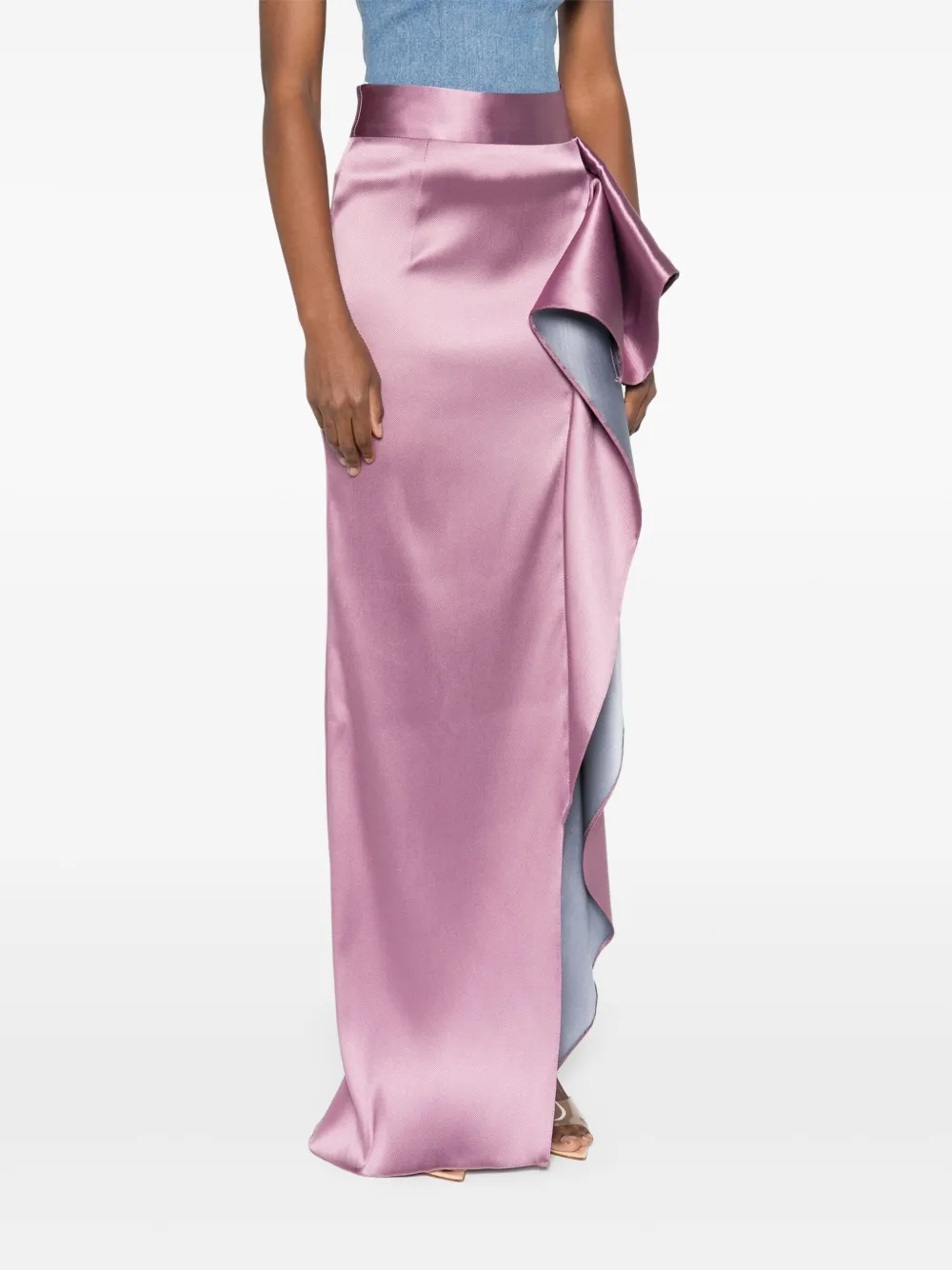 Gemy Maalouf Rok met ruches Roze