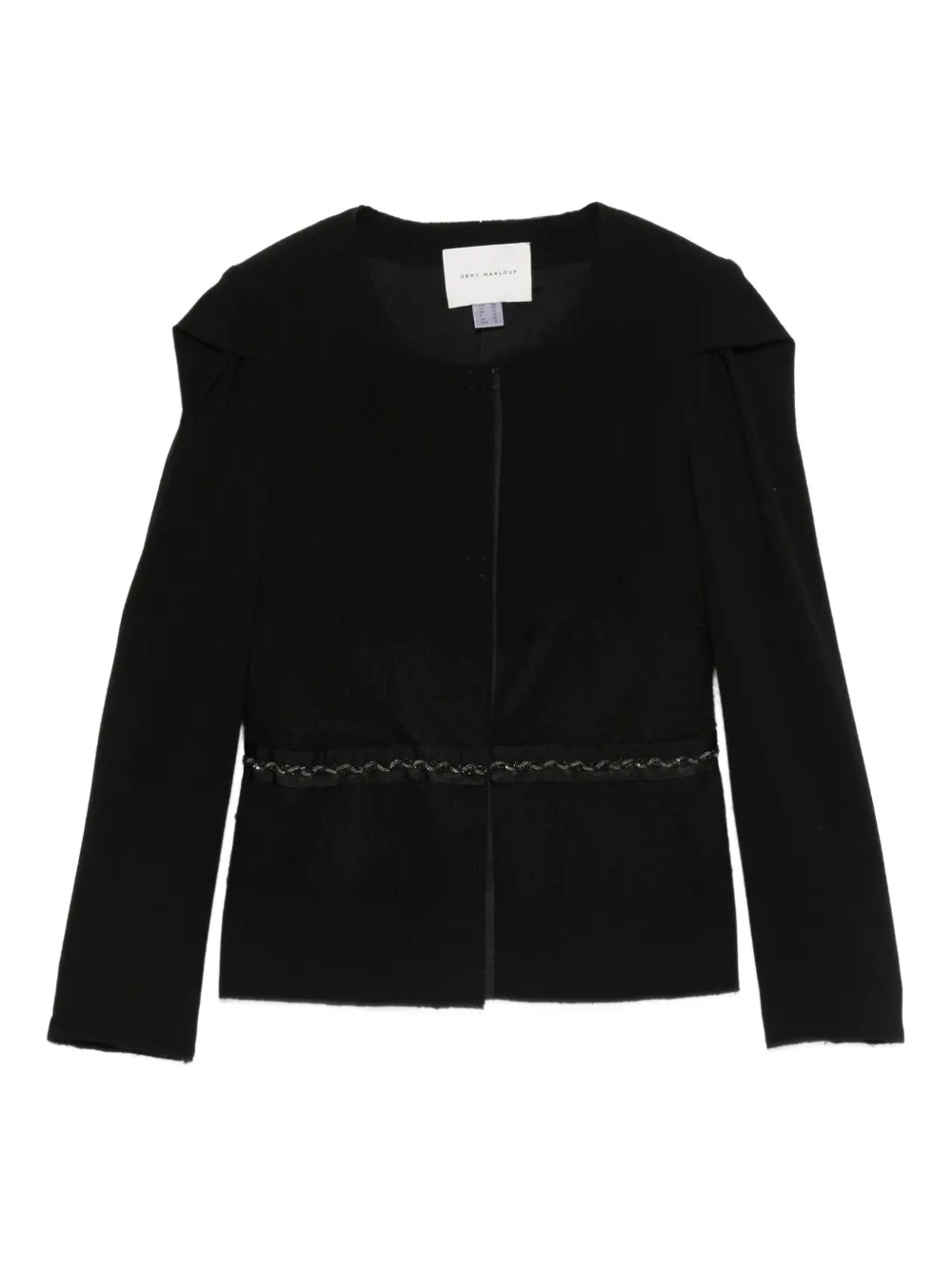 Gemy Maalouf embellished puff-sleeve jacket | Black | Image 1