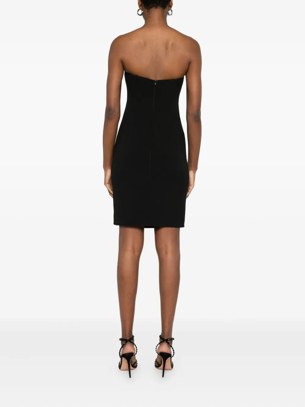 Gemy Maalouf Embellished Strapless Mini Dress In Black