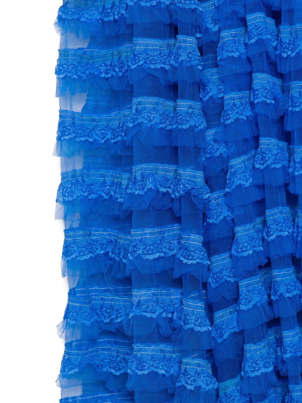 Gemy Maalouf Gelaagde maxi-rok met kant Blauw