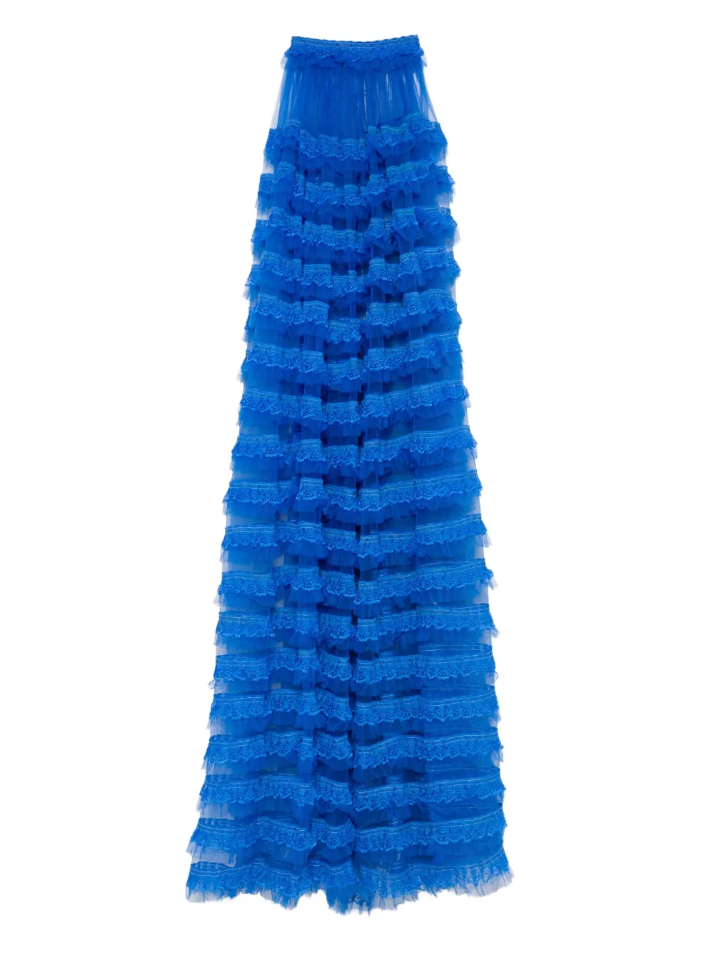 Gemy Maalouf Gelaagde maxi-rok met kant - Blauw