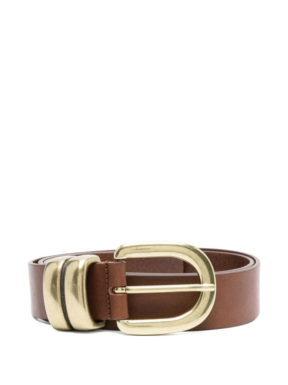 By Malene Birger Buckle Leather Belt In Brown