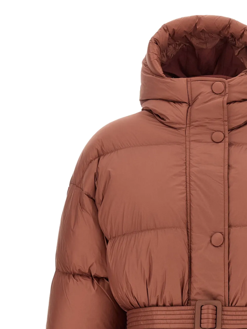 Ienki Ienki Quilted Belted Jacket In Brown