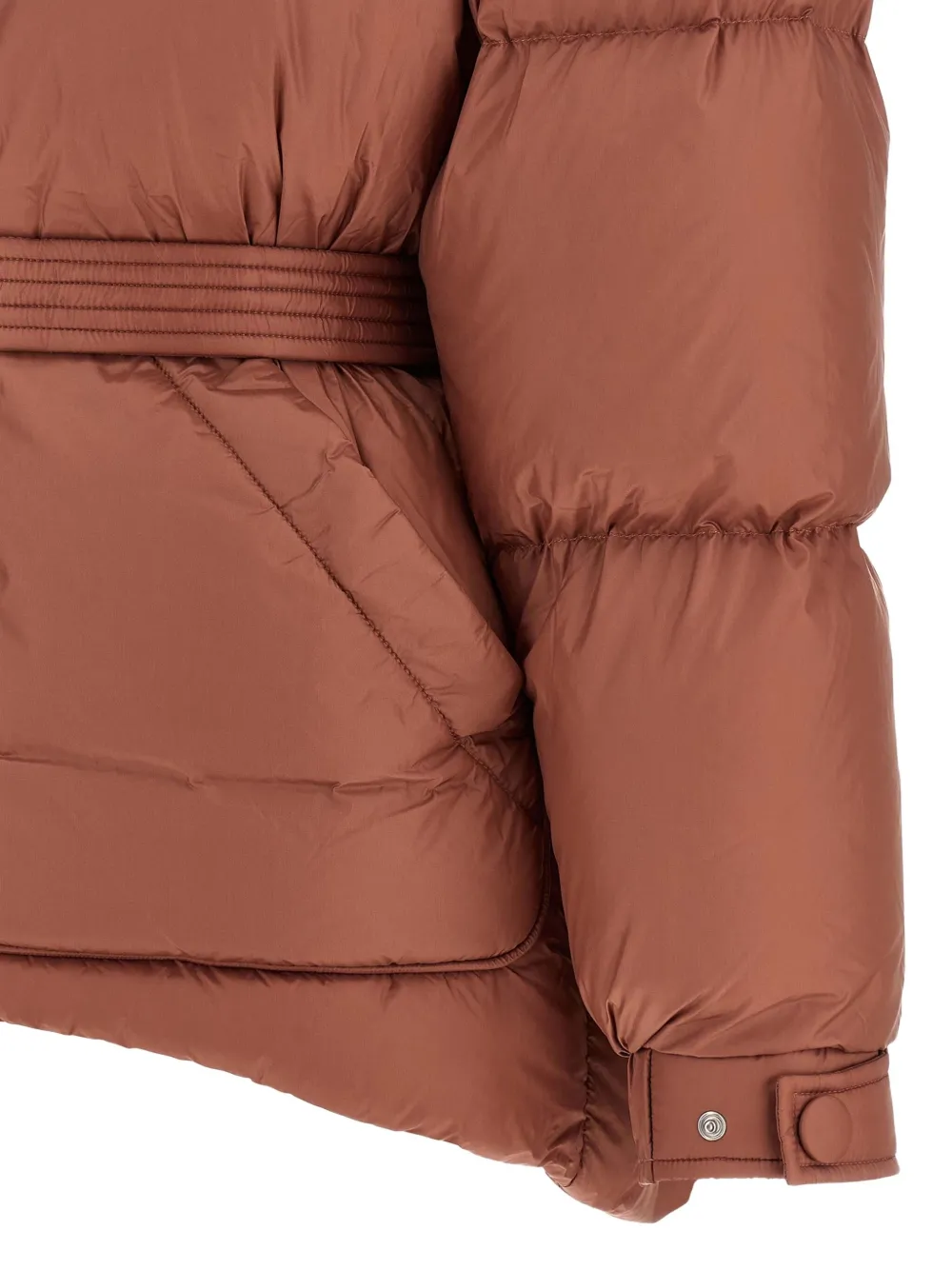 Ienki Ienki Quilted Belted Jacket In Brown