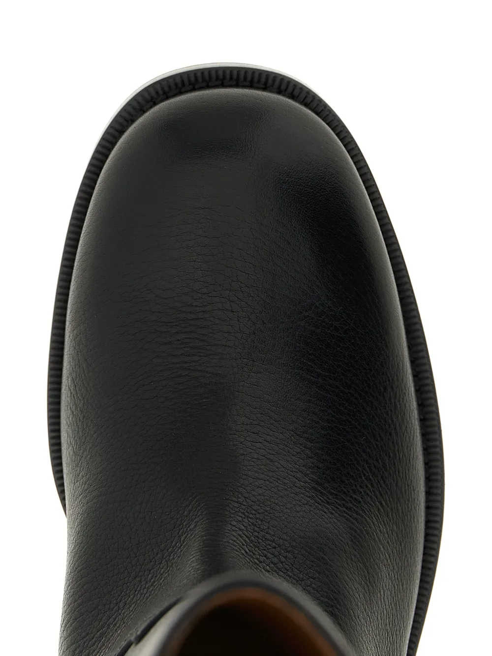 Church's hammered leather round-toe boots Black
