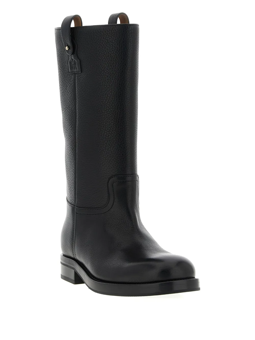 Church's hammered leather round-toe boots Black
