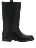 Church's hammered leather round-toe boots - Black