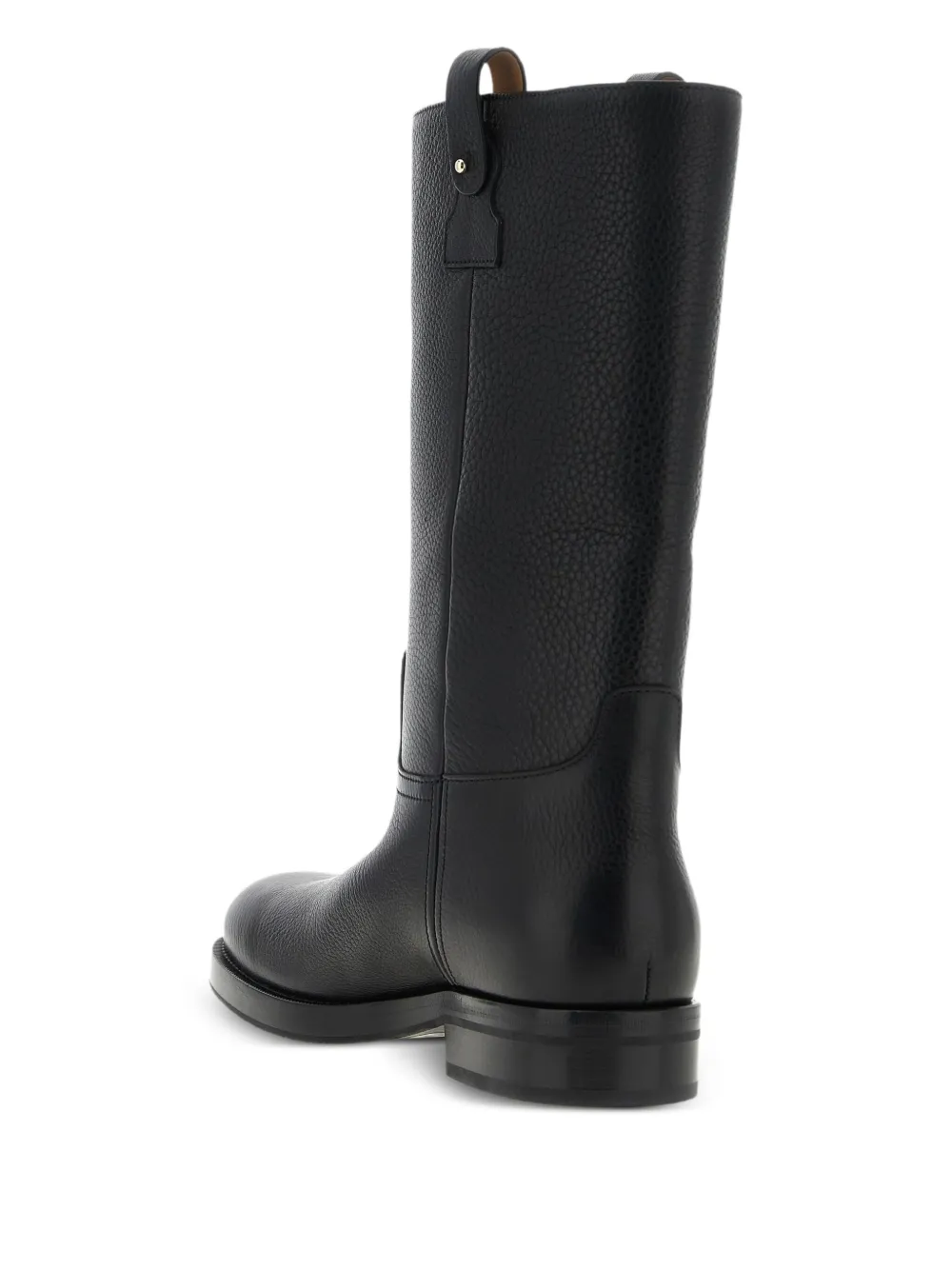 Church's hammered leather round-toe boots Black