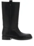Church's hammered leather round-toe boots - Black