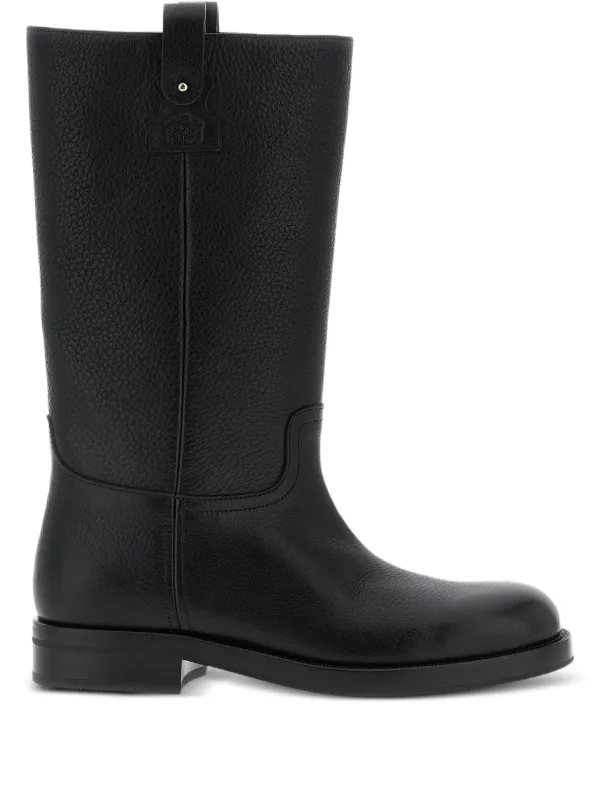 Church's Hammered Leather Round-toe Boots in Black