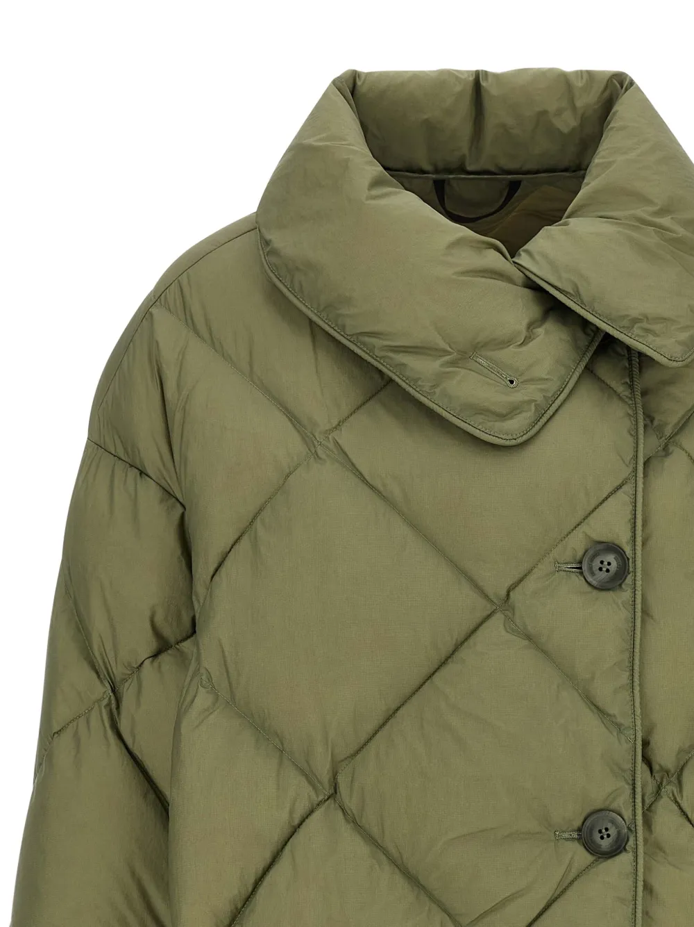 Ienki Ienki Quilted High-neck Jacket In Green