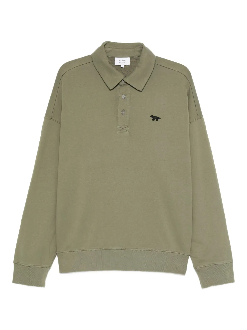 Maison Kitsuné Maglione con applicazione - Verde