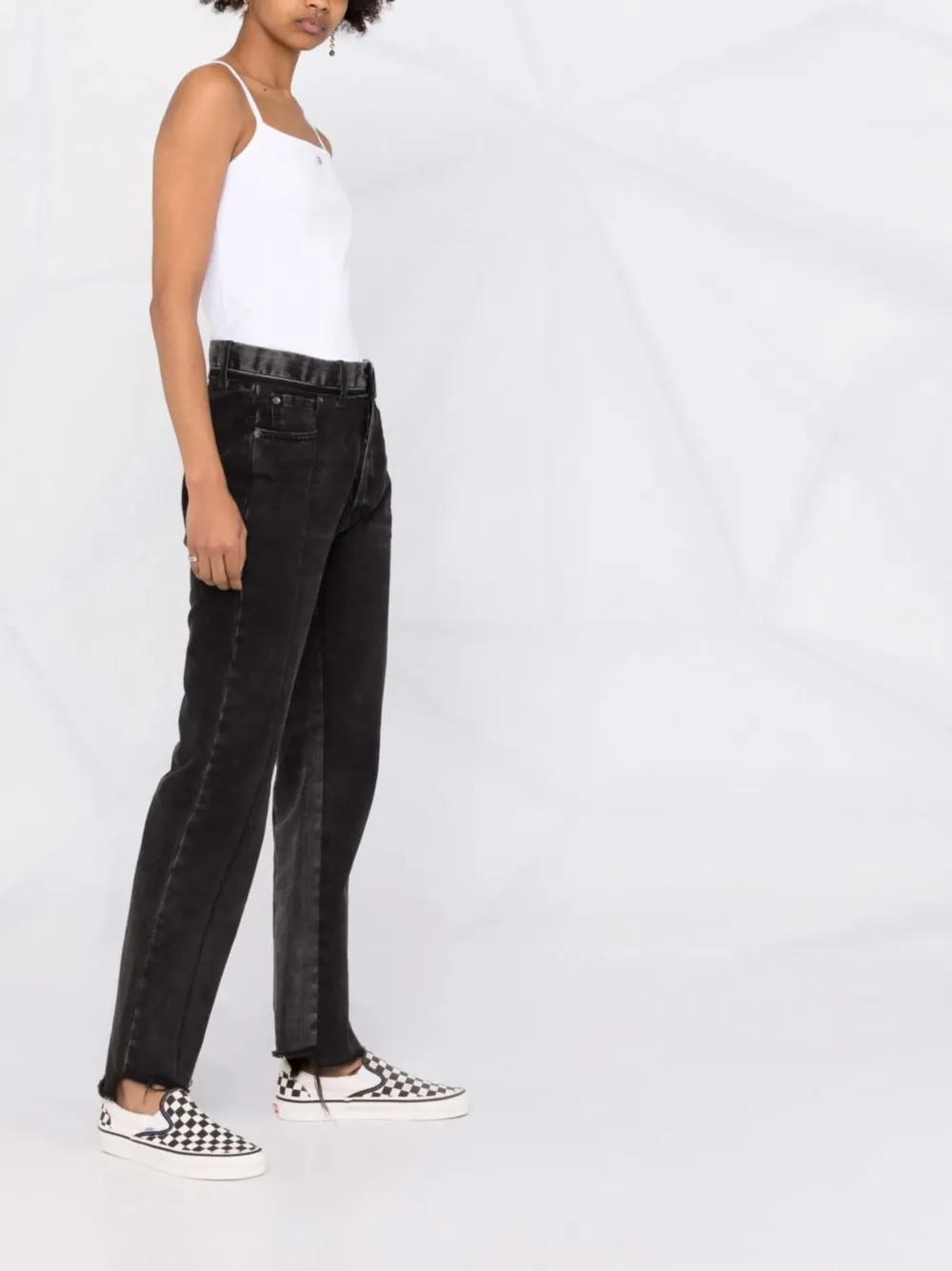 Diesel T-Hop-D tanktop met logo-applicatie Wit