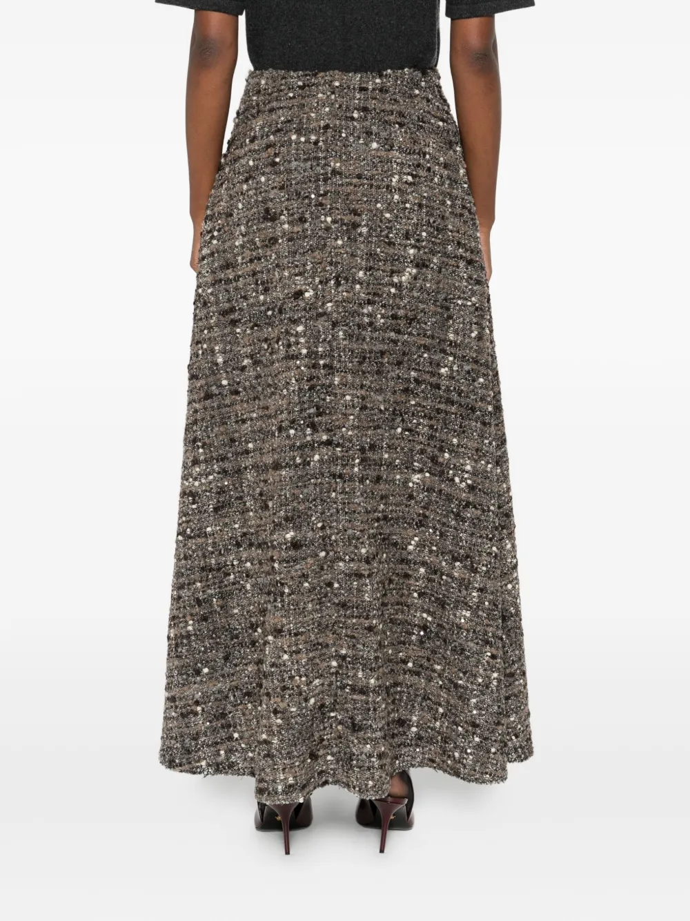 Giambattista Valli Tweed bouclé rok Grijs