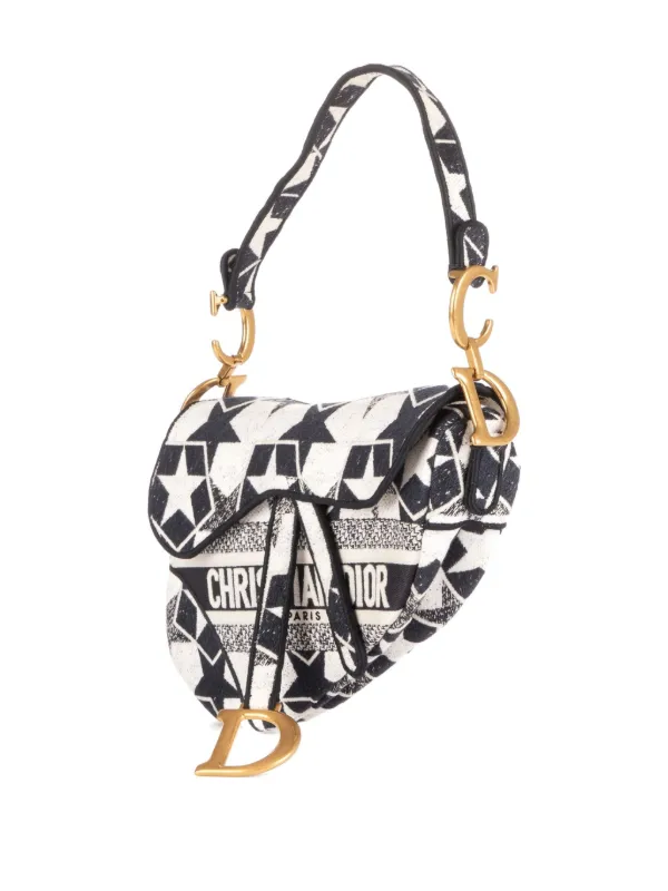 Christian Dior Pre-Owned Star Saddle Shoulder Bag | Blue | FARFETCH