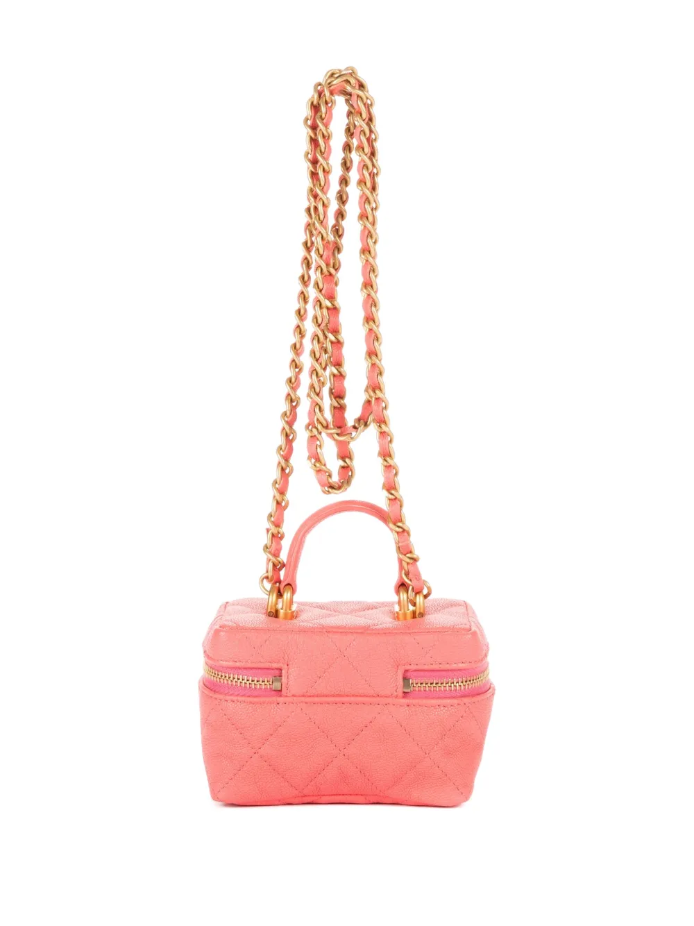 CHANEL Pre-Owned Borsa in pelle trapuntata con catena - Rosa