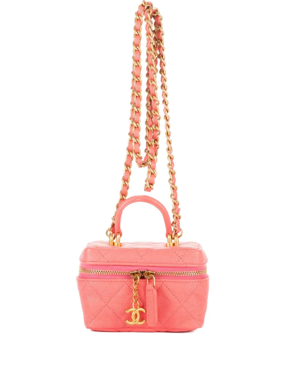 CHANEL Pre-Owned quilted leather chain bag - Pink