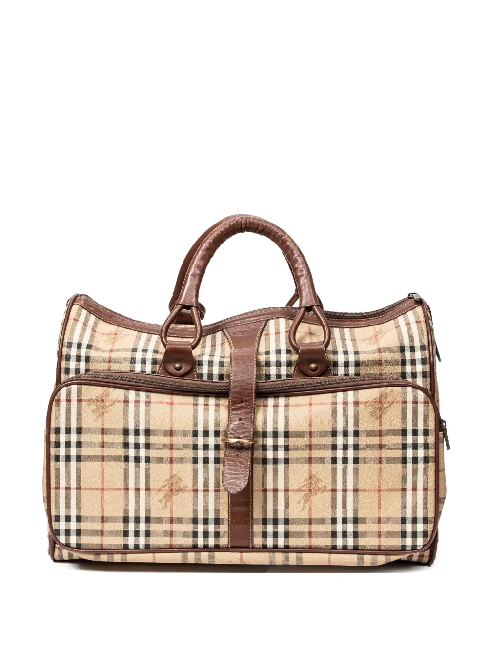 Burberry Pre-Owned Borsone a quadri - Marrone