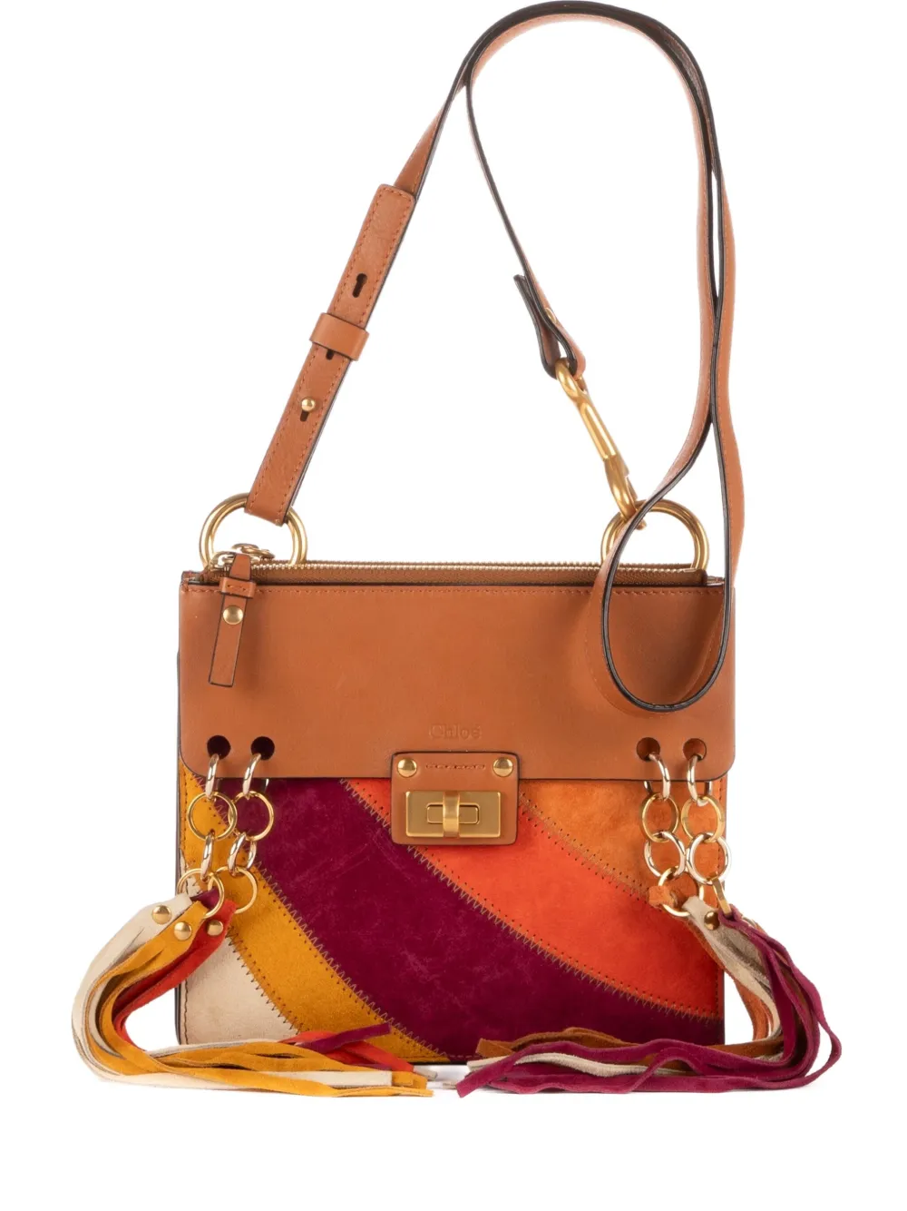 Chloé Pre-Owned sac porté épaule à empiècements en daim | marron | Image 1