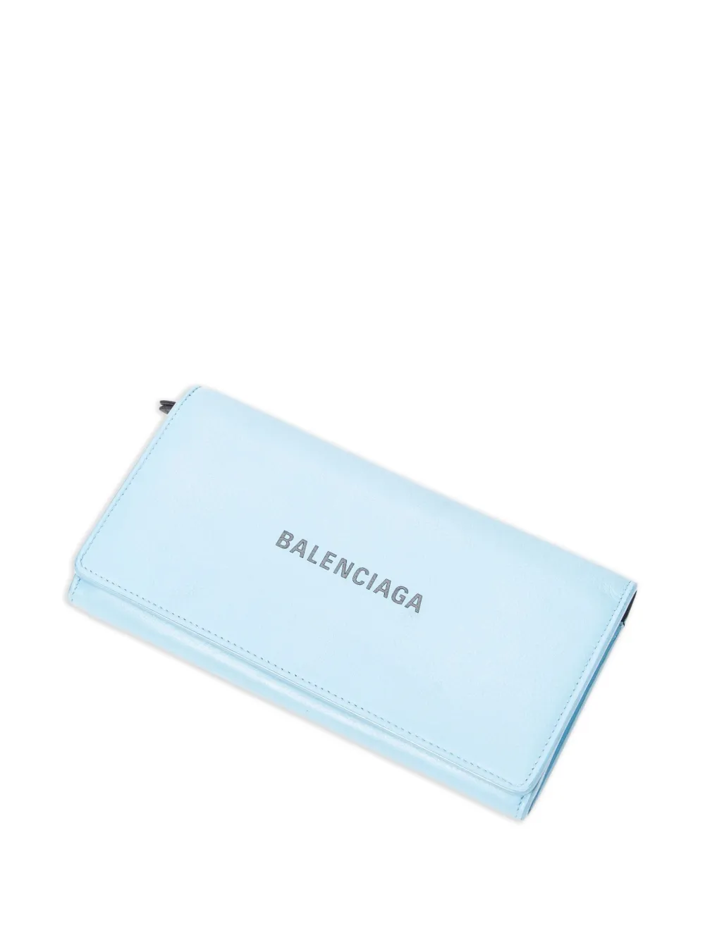Pre-owned Balenciaga Everyday Leather Wallet In Blue