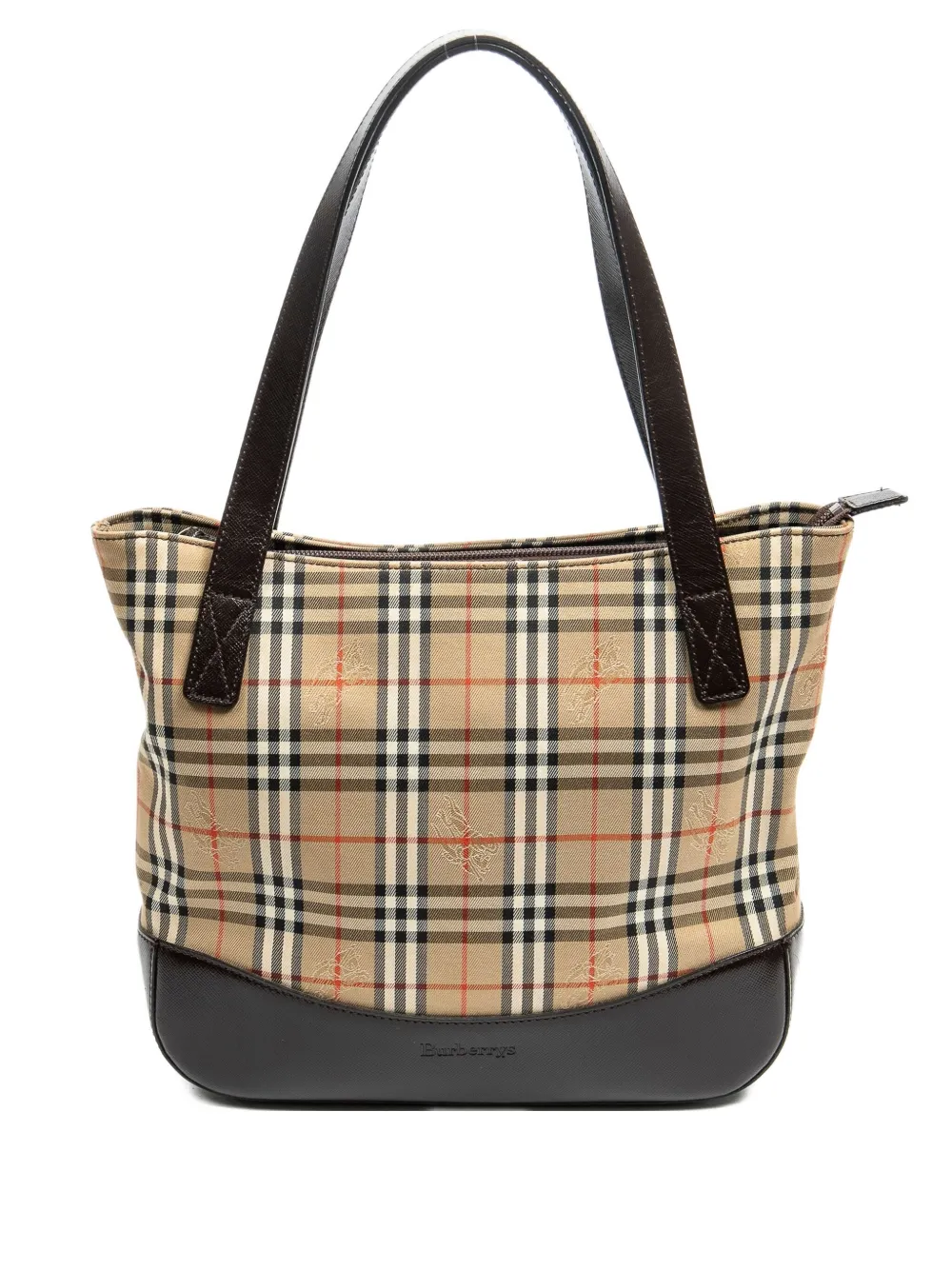 Burberry Pre-Owned check-pattern tote bag - Neutrals
