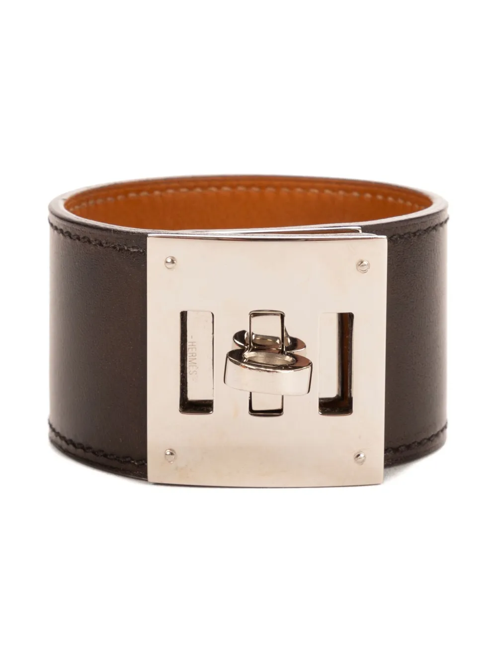 Hermès Pre-Owned Bracciale in pelle - Nero