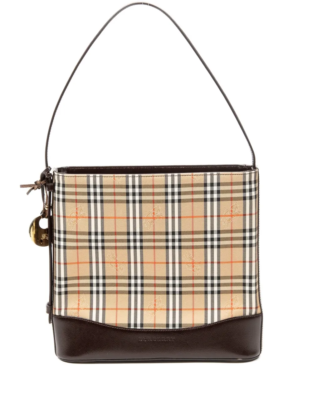 Burberry Pre-Owned 1990s check-pattern shoulder bag - Neutrals