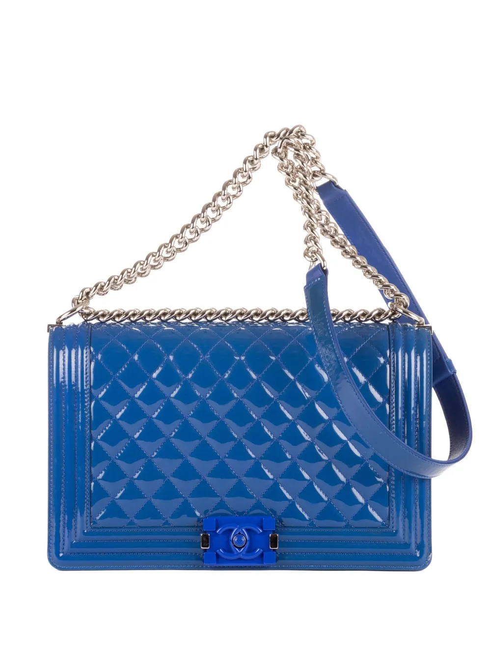 CHANEL Pre-Owned Borsa a spalla Boy grande - Blu