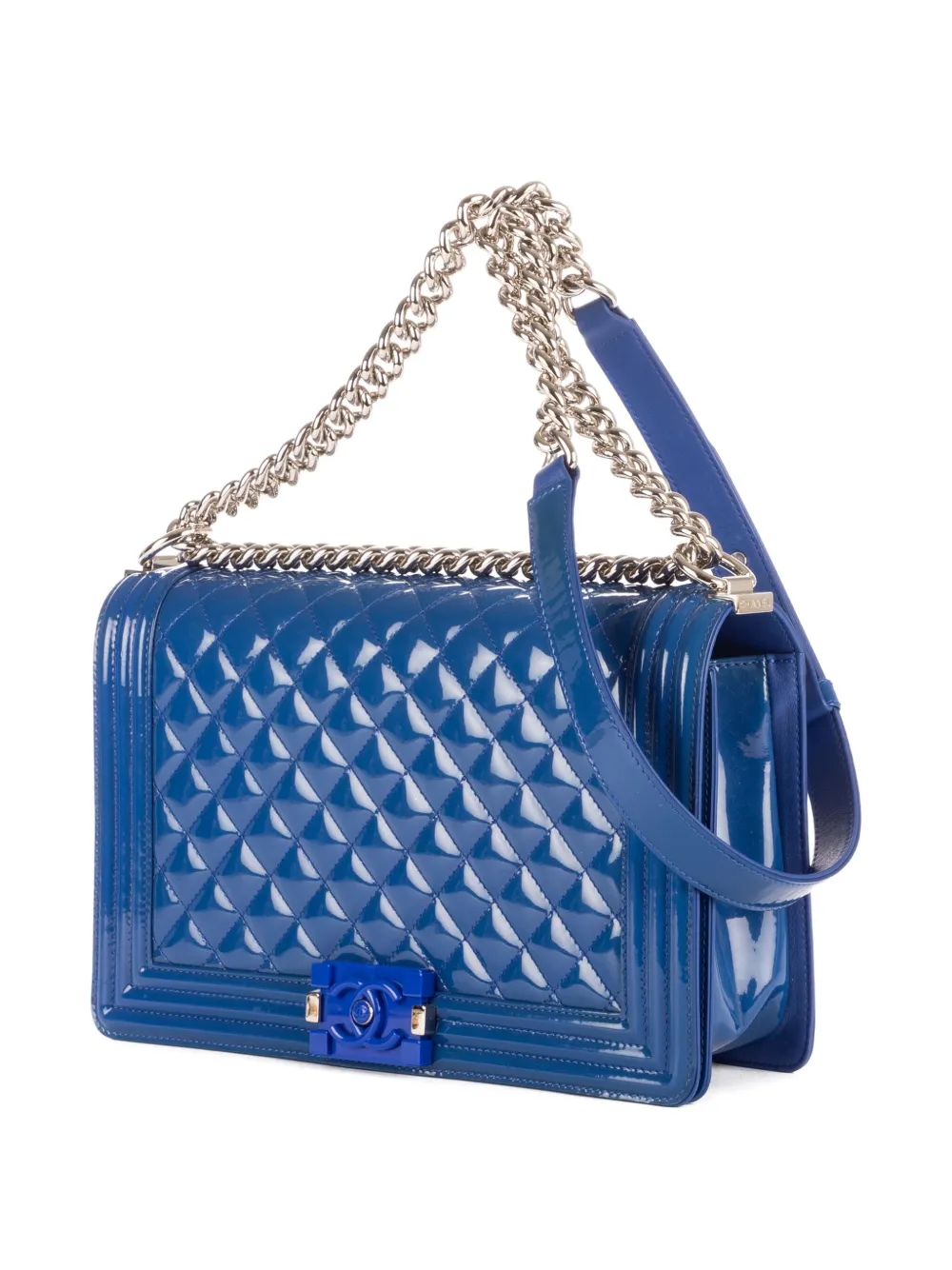  Chanel Pre-owned Large Boy Shoulder Bag - Blue 