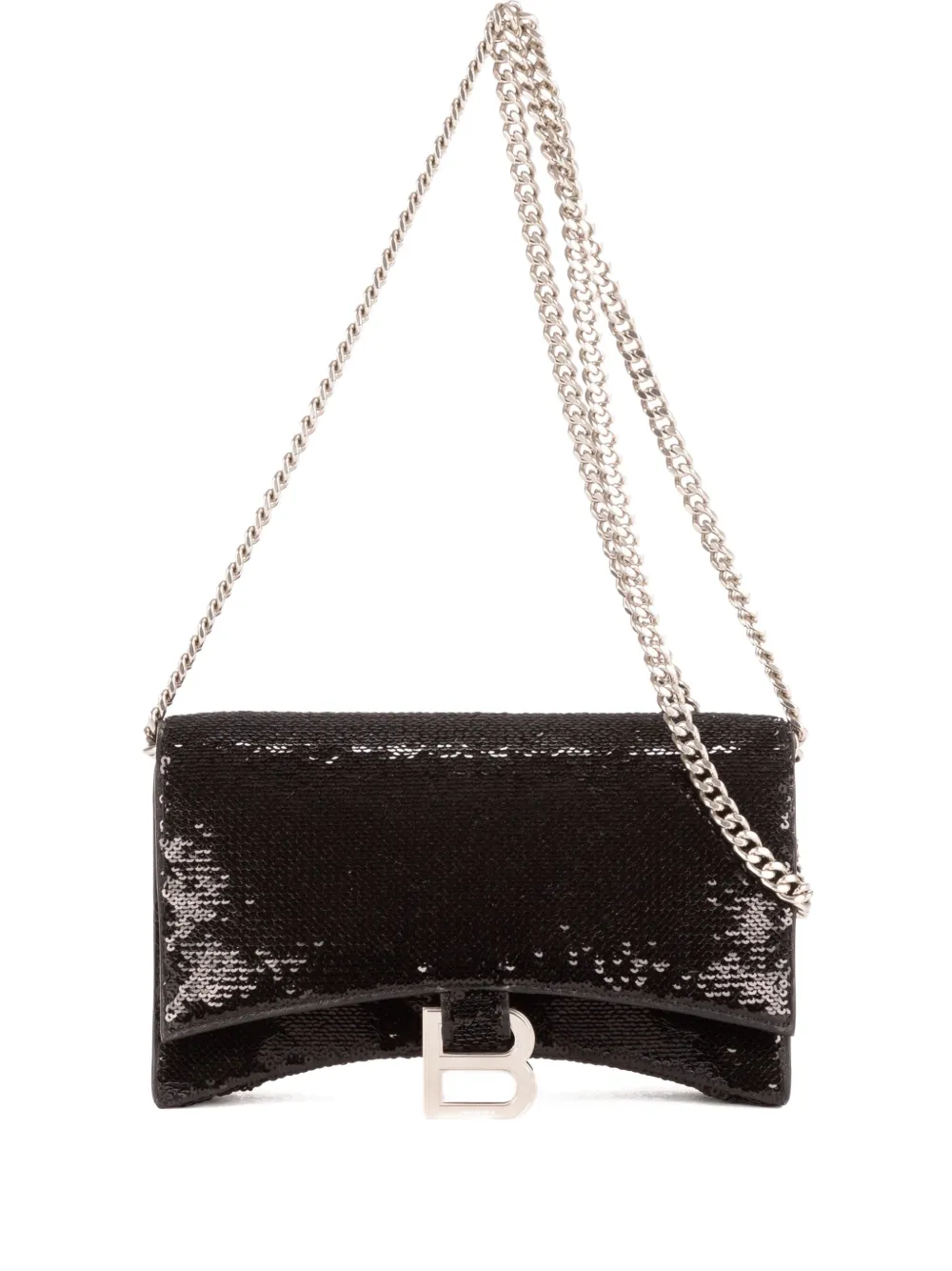 Balenciaga Pre-Owned Borsa a spalla con paillettes - Nero