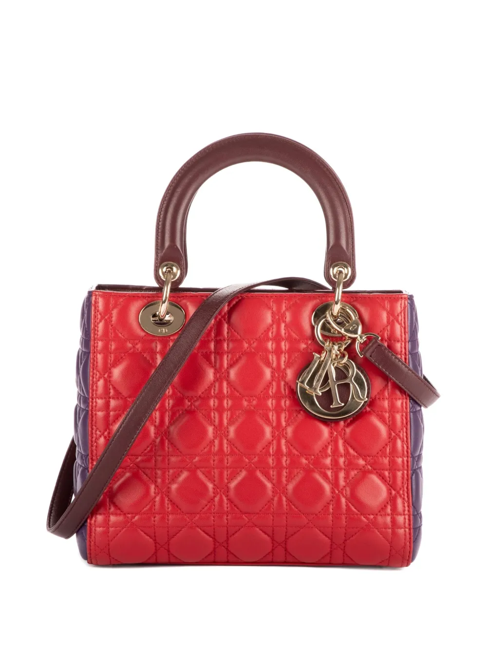 Christian Dior Pre-Owned Borsa a spalla bicolore anni 2010 - Rosso