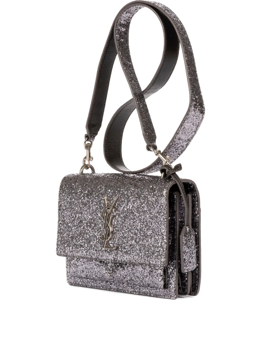 Saint Laurent Pre-Owned 2000 glitter crossbody bag - Silver