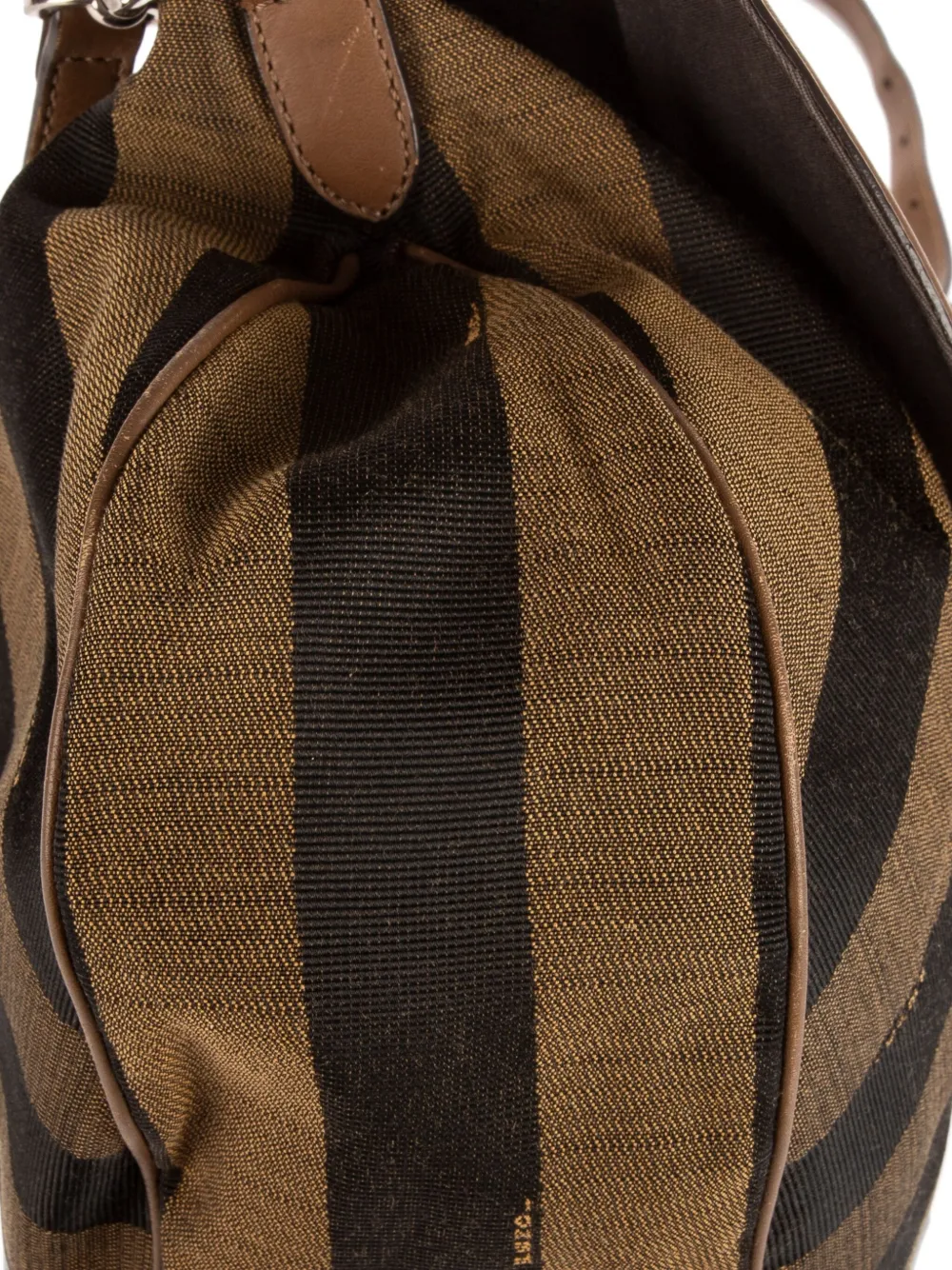 Fendi Pre-Owned Gestreepte schoudertas Bruin