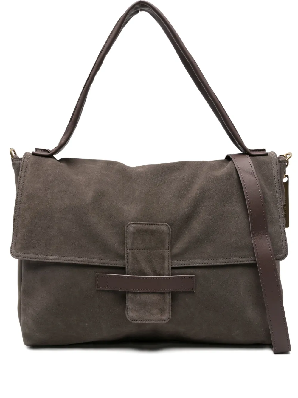 Caterina Lucchi Maria Flap-detail Leather Satchel In Brown